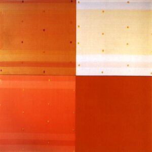 Buddha II, SB.16.2004, 48x48in, Relief with fabric on canvas